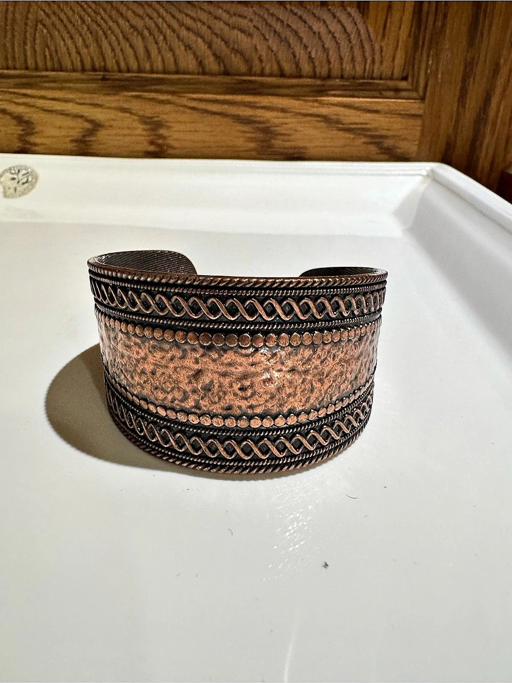 Wide Copper Cuff Bracelet